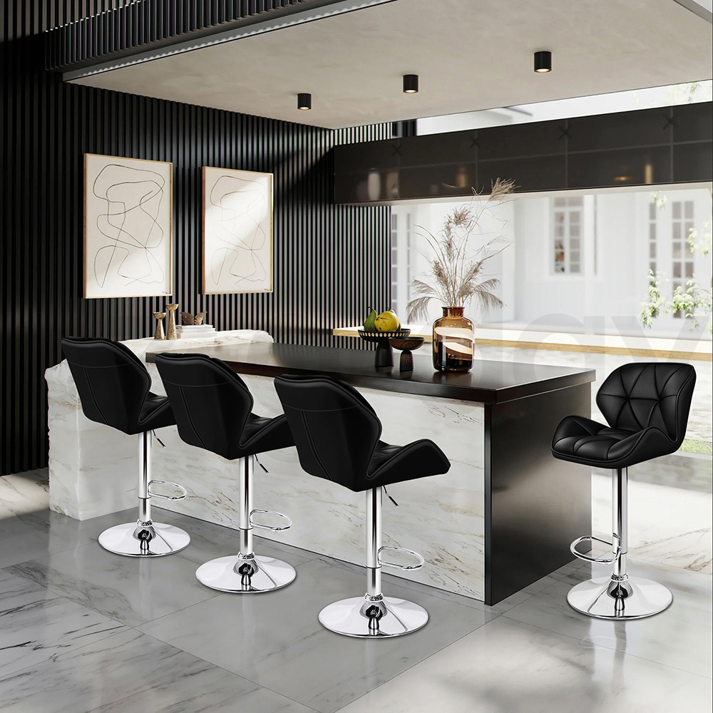 ALFORDSON Bar Stools Kitchen Swivel Dining Chairs Gas Lift Leather/Fabric - Picture 655 of 1,456
