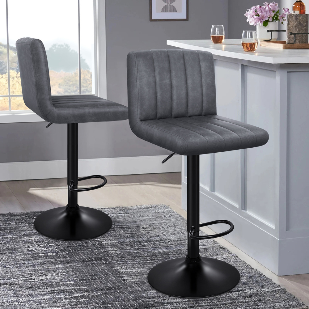 ALFORDSON Bar Stools Kitchen Swivel Dining Chairs Gas Lift Leather/Fabric - Picture 1,197 of 1,456