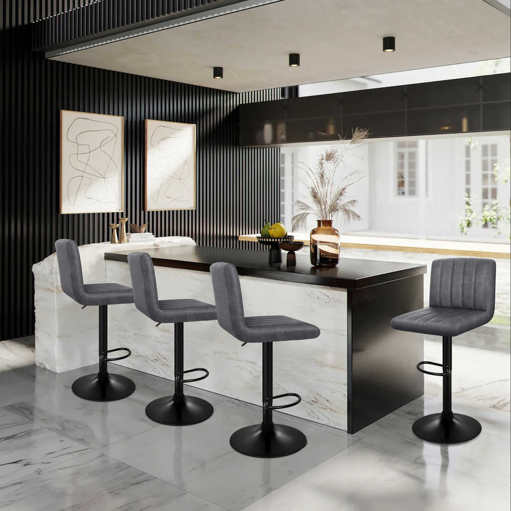 ALFORDSON Bar Stools Kitchen Swivel Dining Chairs Gas Lift Leather/Fabric - Picture 1,207 of 1,456