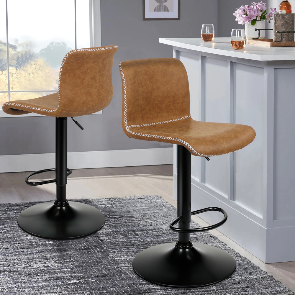 ALFORDSON Bar Stools Kitchen Swivel Dining Chairs Gas Lift Leather/Fabric - Picture 133 of 1,456