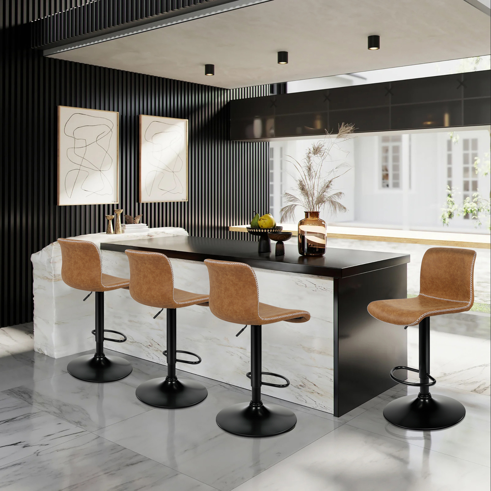 ALFORDSON Bar Stools Kitchen Swivel Dining Chairs Gas Lift Leather/Fabric - Picture 143 of 1,456