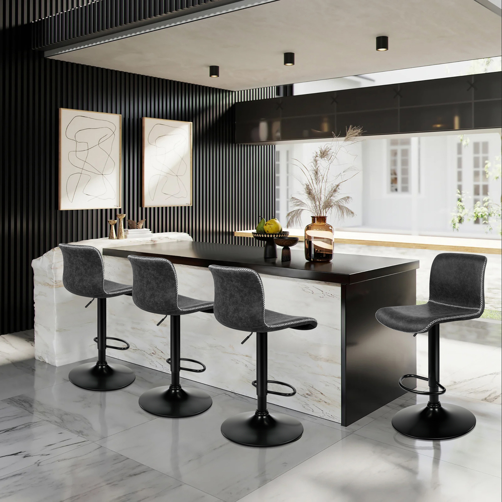 ALFORDSON Bar Stools Kitchen Swivel Dining Chairs Gas Lift Leather/Fabric - Picture 163 of 1,456