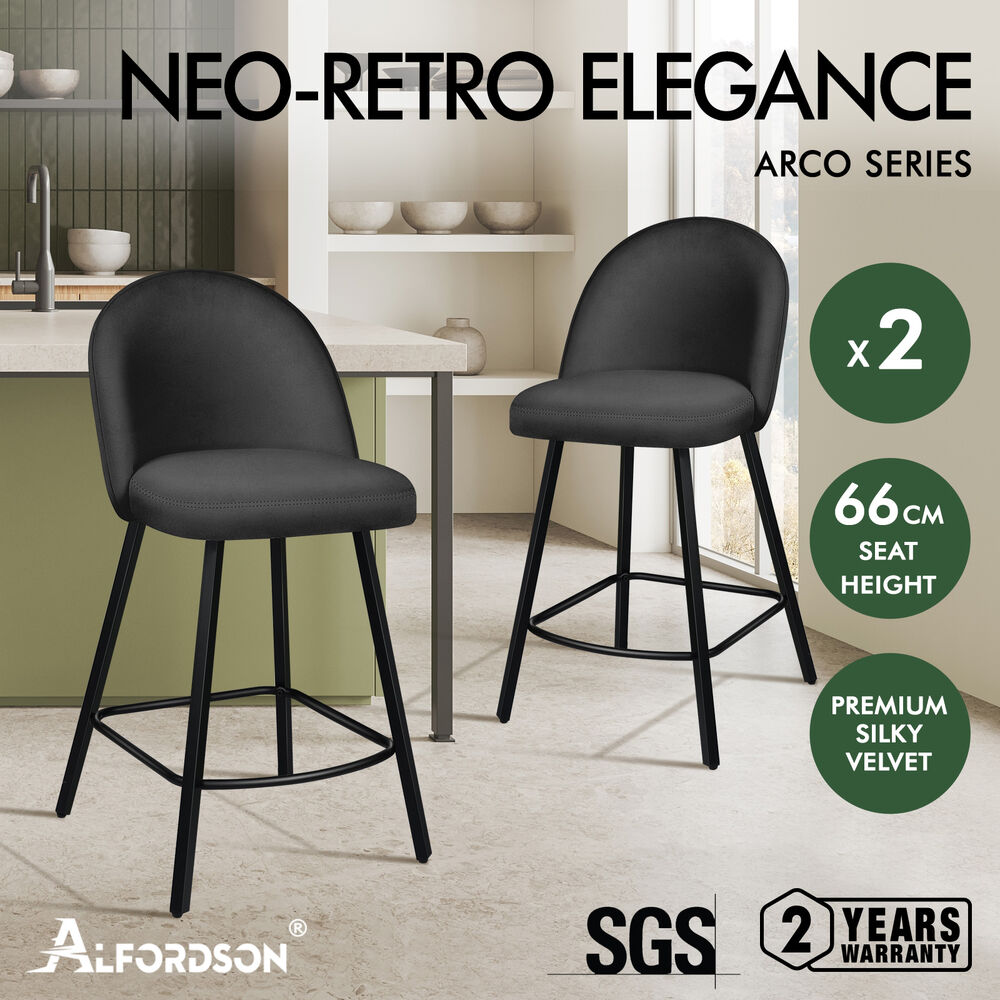 ALFORDSON Bar Stools Kitchen Swivel Gas Lift Wooden Dining Chairs x1/x2/x4 - Picture 1,105 of 1,284
