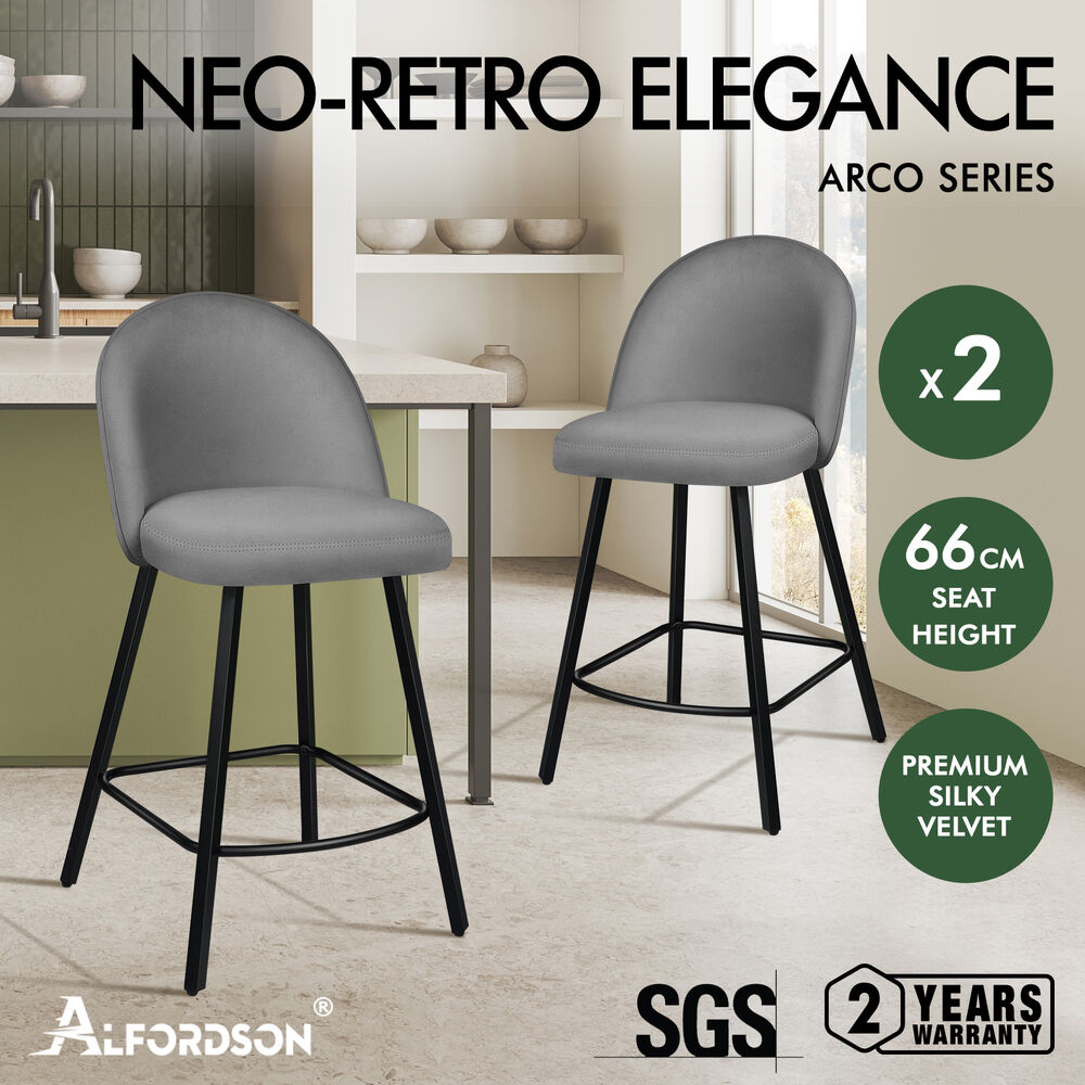 ALFORDSON Bar Stools Kitchen Swivel Gas Lift Wooden Dining Chairs x1/x2/x4 - Picture 1,117 of 1,284