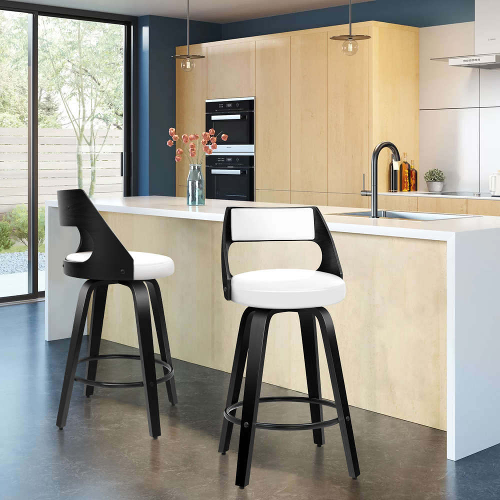 ALFORDSON Bar Stools Kitchen Swivel Gas Lift Wooden Dining Chairs x1/x2/x4 - Picture 433 of 1,152