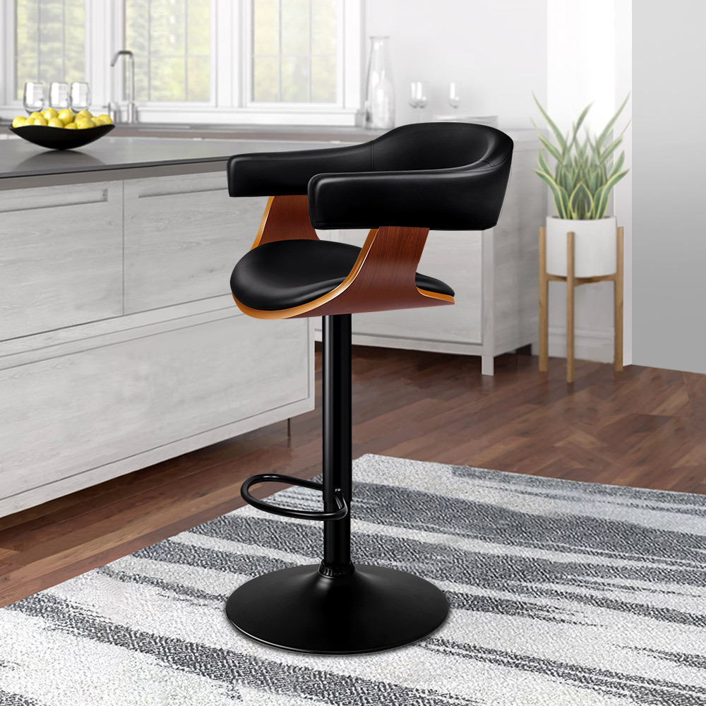 ALFORDSON Bar Stools Kitchen Swivel Gas Lift Wooden Dining Chairs x1/x2/x4 - Picture 481 of 1,152