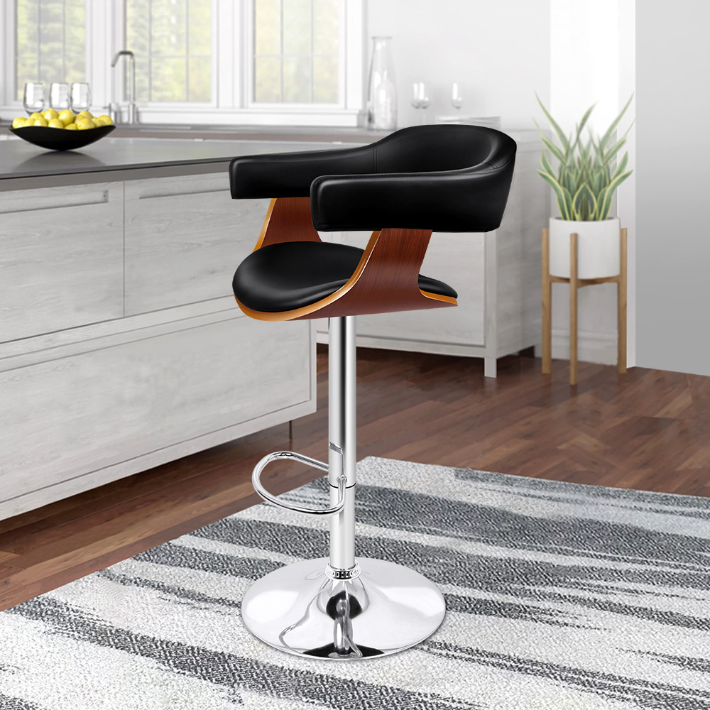 ALFORDSON Bar Stools Kitchen Swivel Gas Lift Wooden Dining Chairs x1/x2/x4 - Picture 493 of 1,152