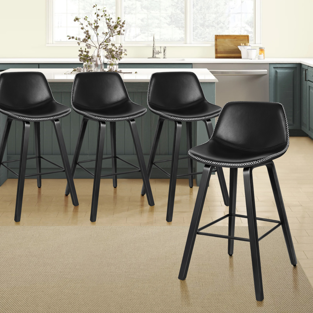 ALFORDSON Kitchen Bar Stools Wooden Swivel Leather Metal Dining Chair x2/x4 - Picture 17 of 1,020