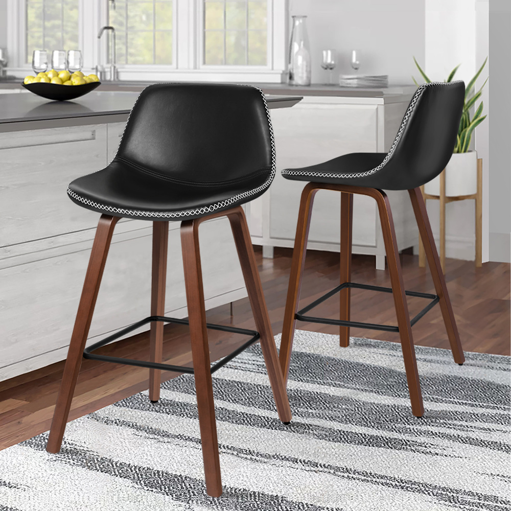 ALFORDSON Kitchen Bar Stools Wooden Swivel Leather Metal Dining Chair x2/x4 - Picture 25 of 1,020