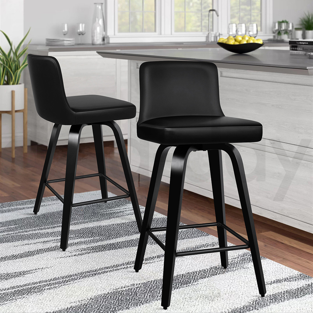 ALFORDSON Bar Stools Kitchen Swivel Gas Lift Wooden Dining Chairs x1/x2/x4 - Picture 289 of 1,152