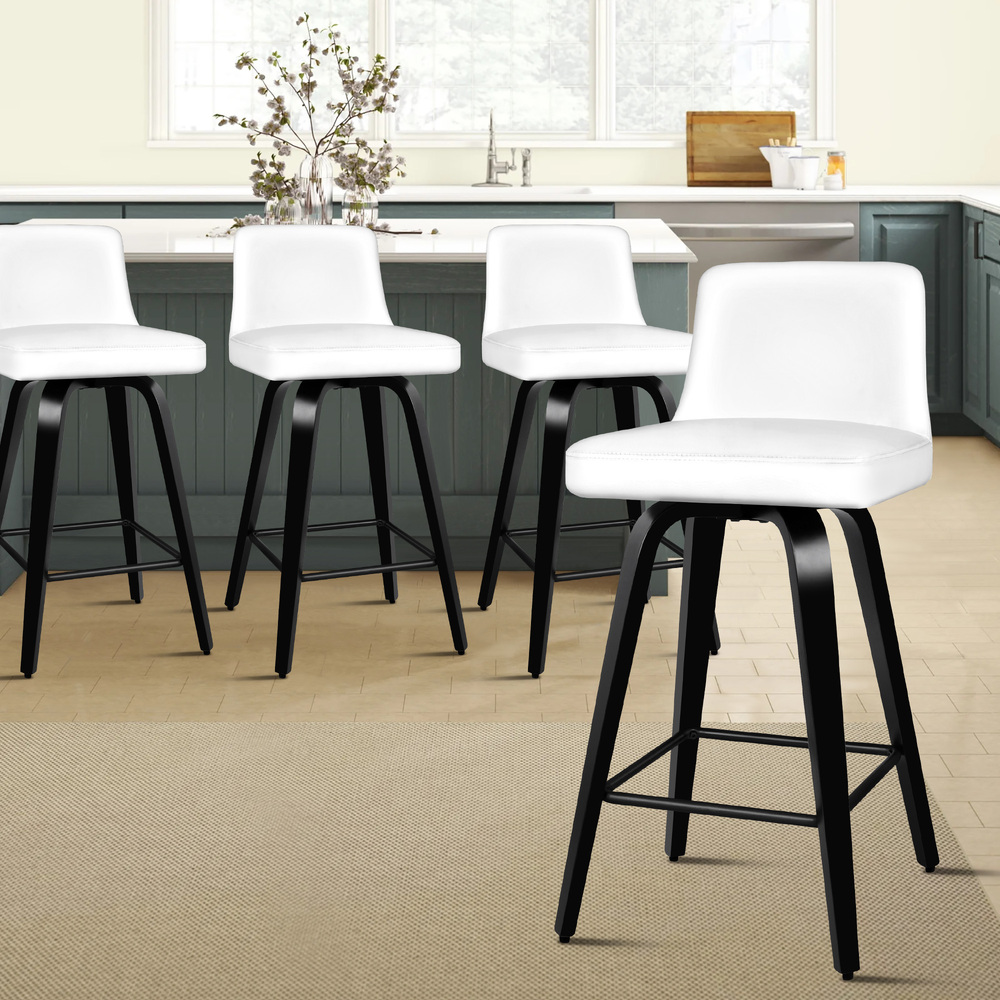ALFORDSON Kitchen Bar Stools Wooden Swivel Leather Metal Dining Chair x2/x4 - Picture 345 of 1,020