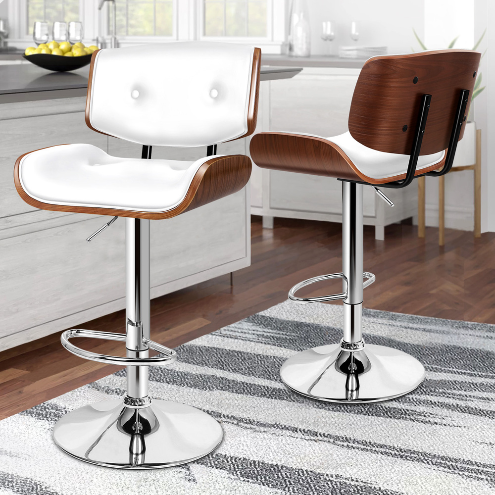 ALFORDSON Kitchen Bar Stools Wooden Swivel Leather Metal Dining Chair x2/x4 - Picture 241 of 1,020