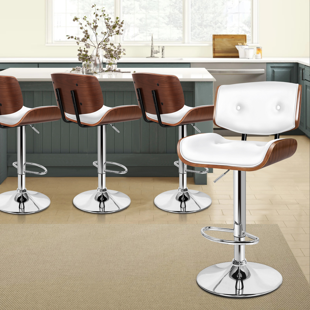 ALFORDSON Kitchen Bar Stools Wooden Swivel Leather Metal Dining Chair x2/x4 - Picture 249 of 1,020