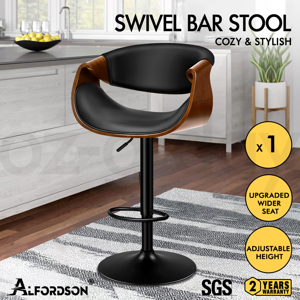 ALFORDSON Kitchen Bar Stools Wooden Swivel Leather Metal Dining Chair x2/x4 - Picture 273 of 1,020
