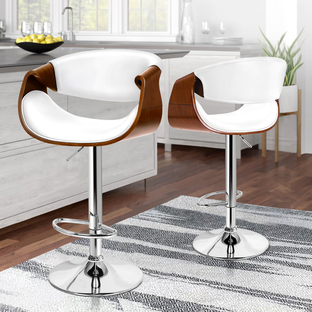 ALFORDSON Kitchen Bar Stools Wooden Swivel Leather Metal Dining Chair x2/x4 - Picture 289 of 1,020