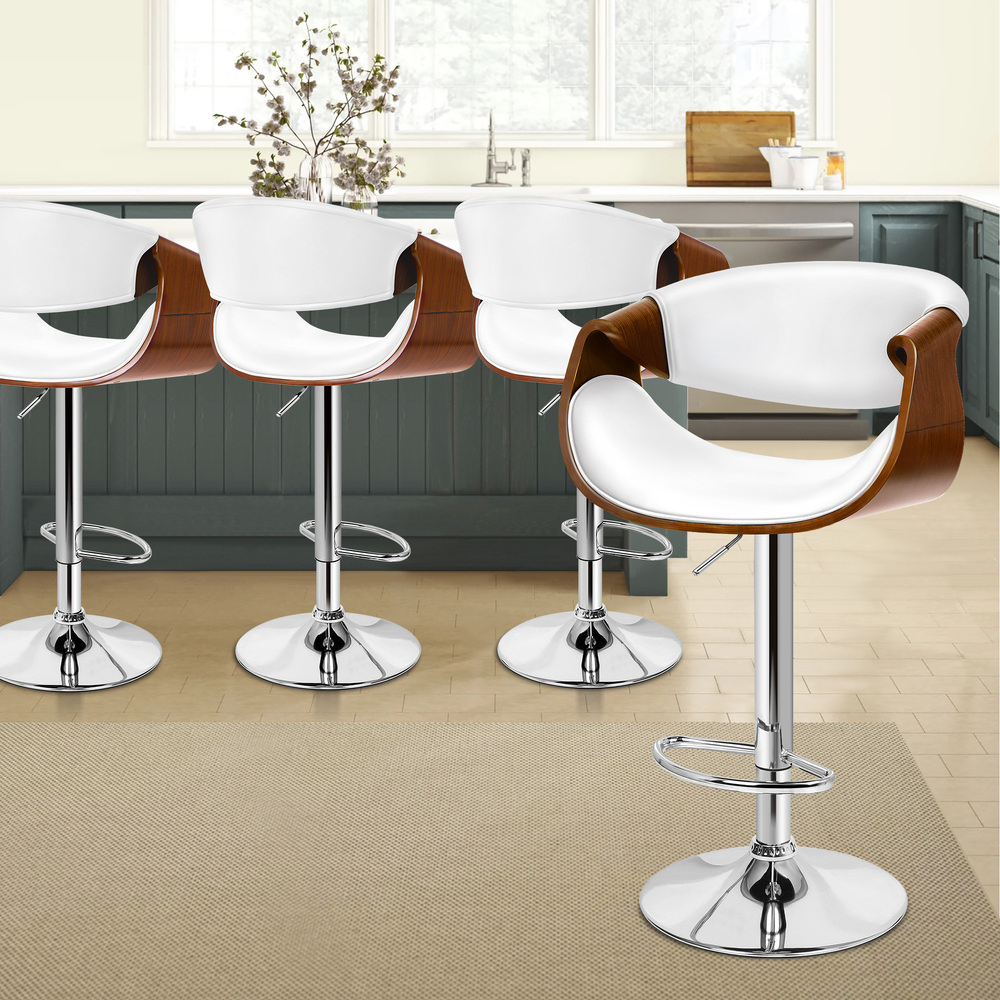 ALFORDSON Kitchen Bar Stools Wooden Swivel Leather Metal Dining Chair x2/x4 - Picture 297 of 1,020