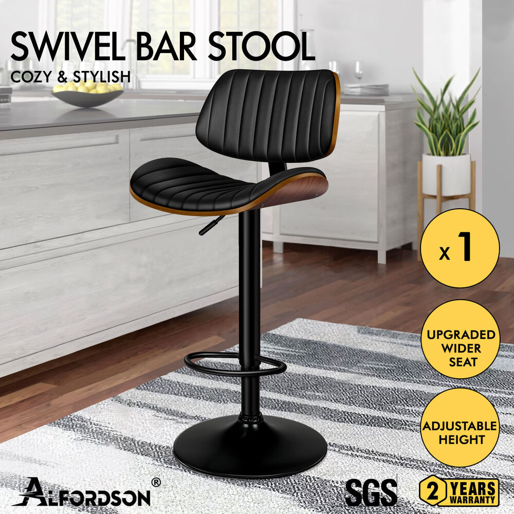 ALFORDSON Bar Stools Kitchen Swivel Dining Chairs Gas Lift Leather/Fabric - Picture 1,065 of 1,456