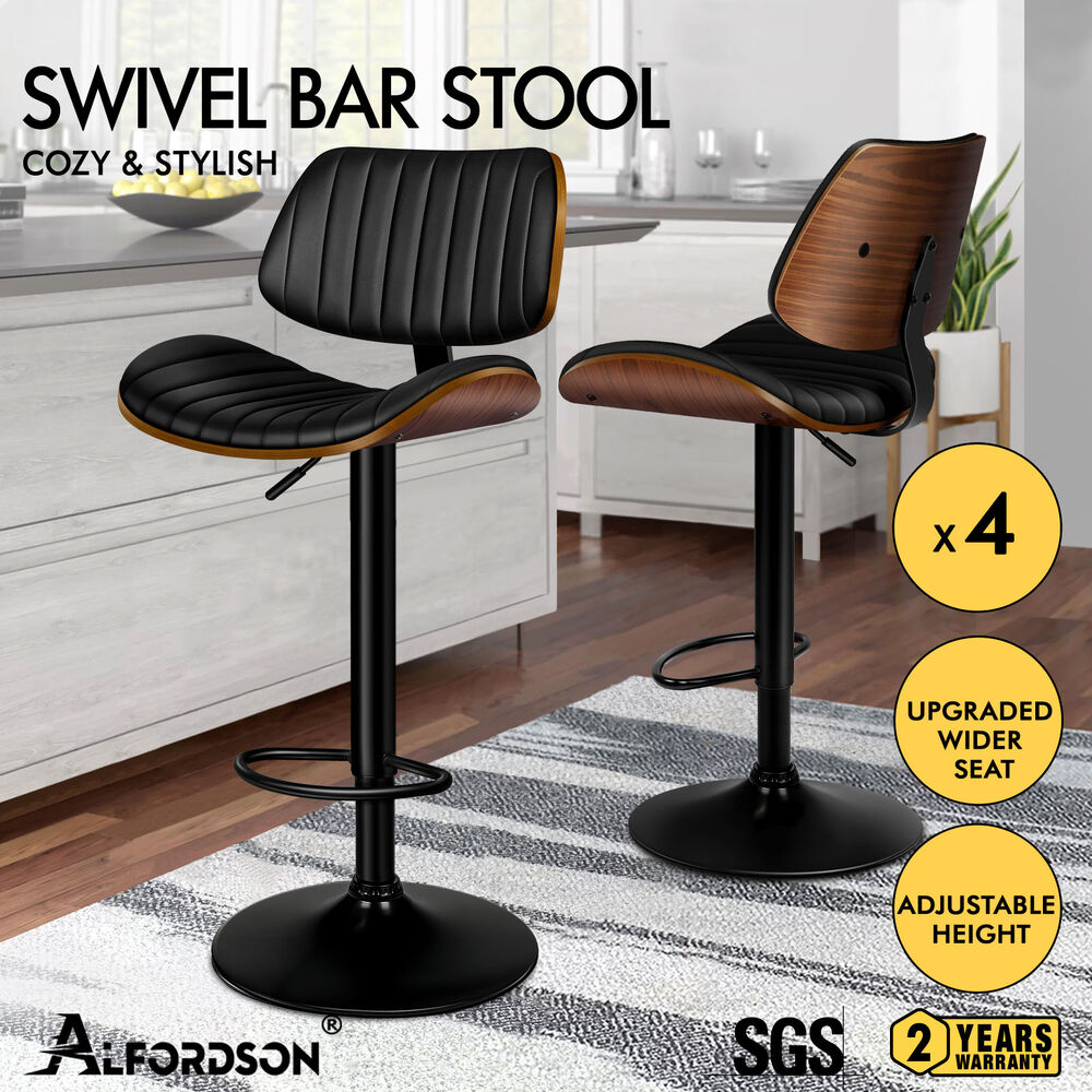 ALFORDSON Bar Stools Kitchen Swivel Dining Chairs Gas Lift Leather/Fabric - Picture 1,089 of 1,456