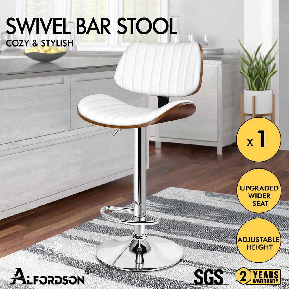 ALFORDSON Bar Stools Kitchen Swivel Dining Chairs Gas Lift Leather/Fabric - Picture 1,101 of 1,456
