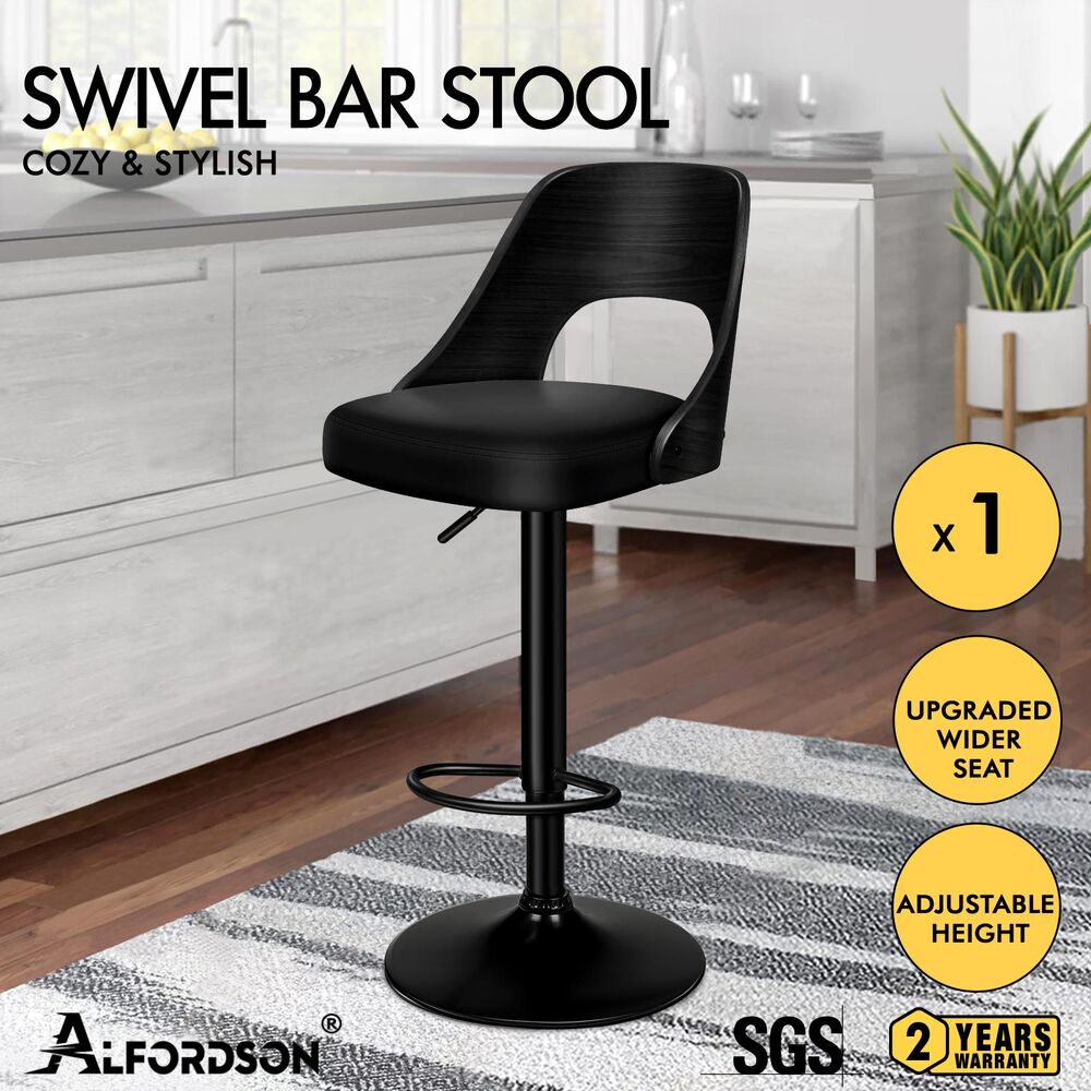 ALFORDSON Bar Stools Kitchen Swivel Dining Chairs Gas Lift Leather/Fabric - Picture 993 of 1,456
