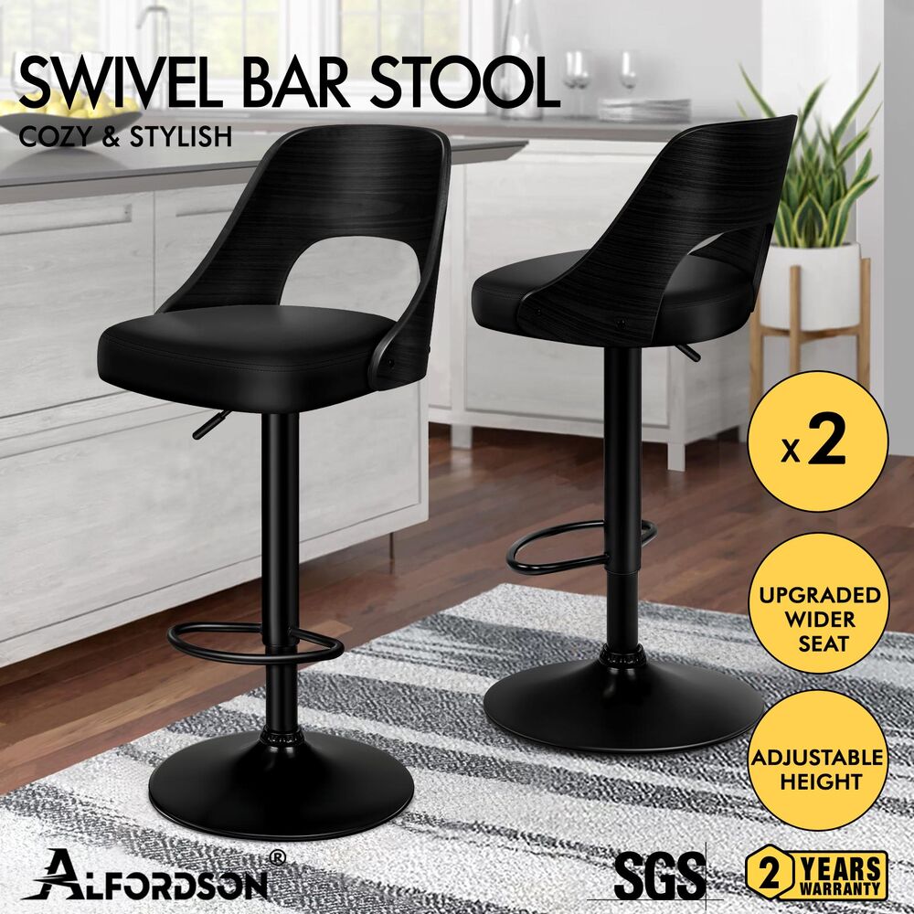 ALFORDSON Bar Stools Kitchen Swivel Dining Chairs Gas Lift Leather/Fabric - Picture 1,005 of 1,456