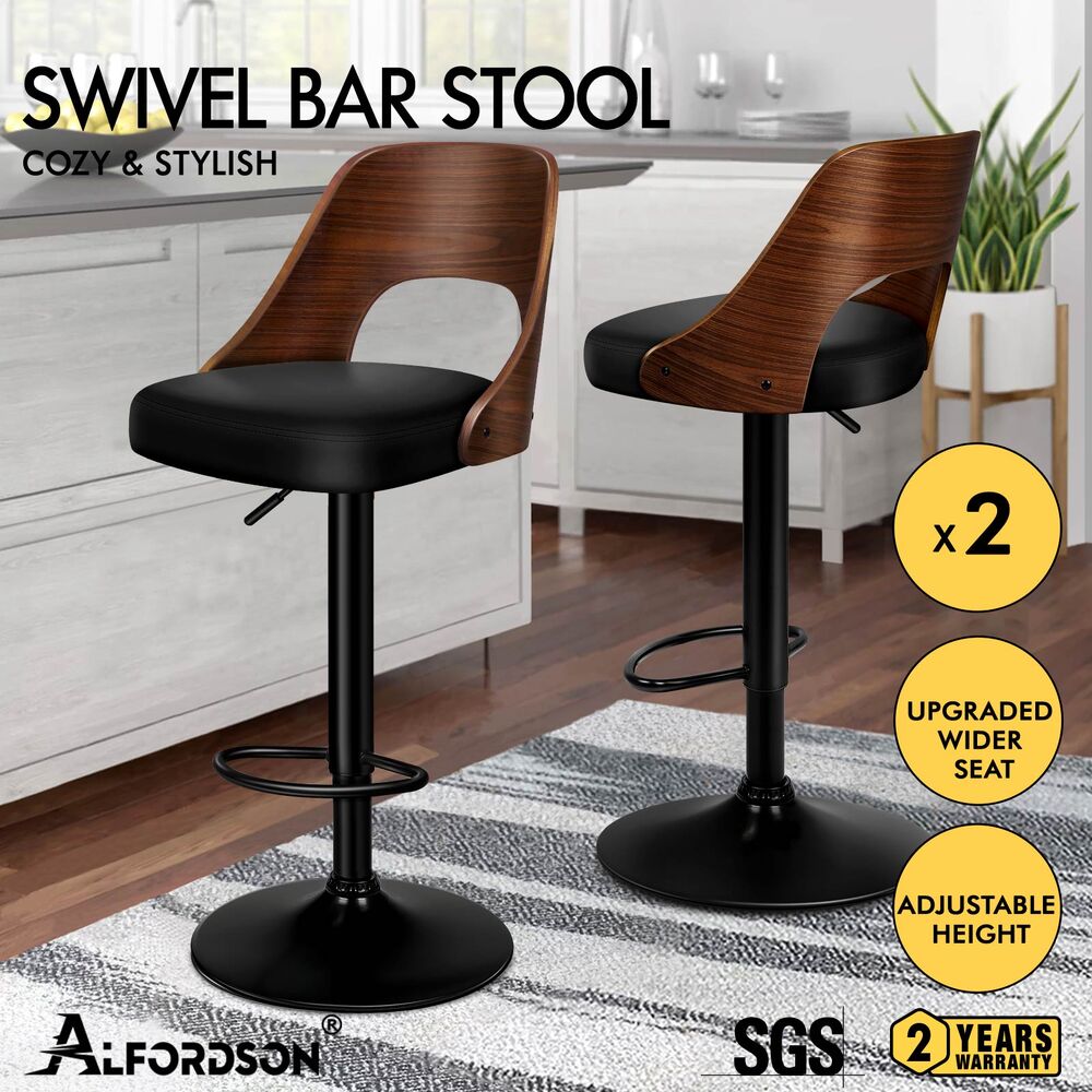 ALFORDSON Bar Stools Kitchen Swivel Dining Chairs Gas Lift Leather/Fabric - Picture 1,041 of 1,456