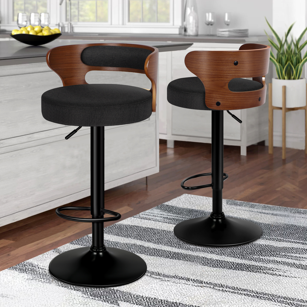 ALFORDSON Bar Stools Kitchen Swivel Gas Lift Wooden Dining Chairs x1/x2/x4 - Picture 613 of 1,152