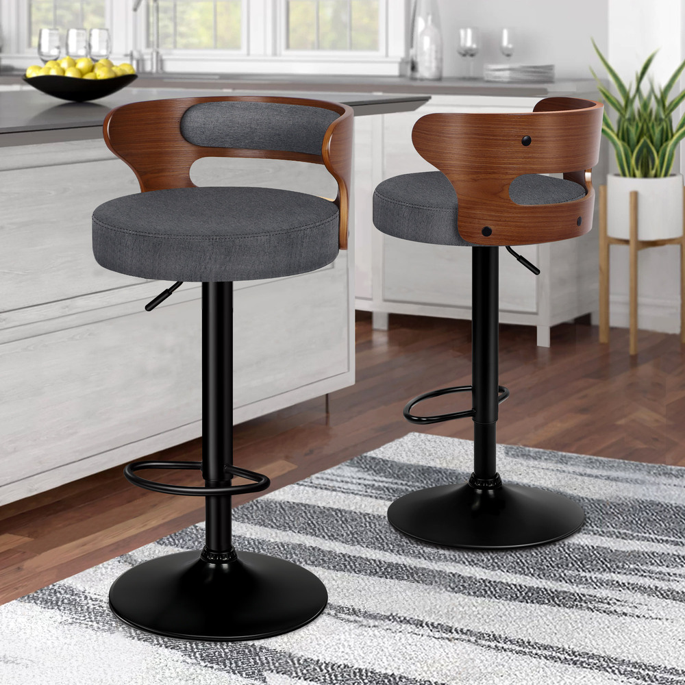ALFORDSON Bar Stools Kitchen Swivel Gas Lift Wooden Dining Chairs x1/x2/x4 - Picture 625 of 1,152