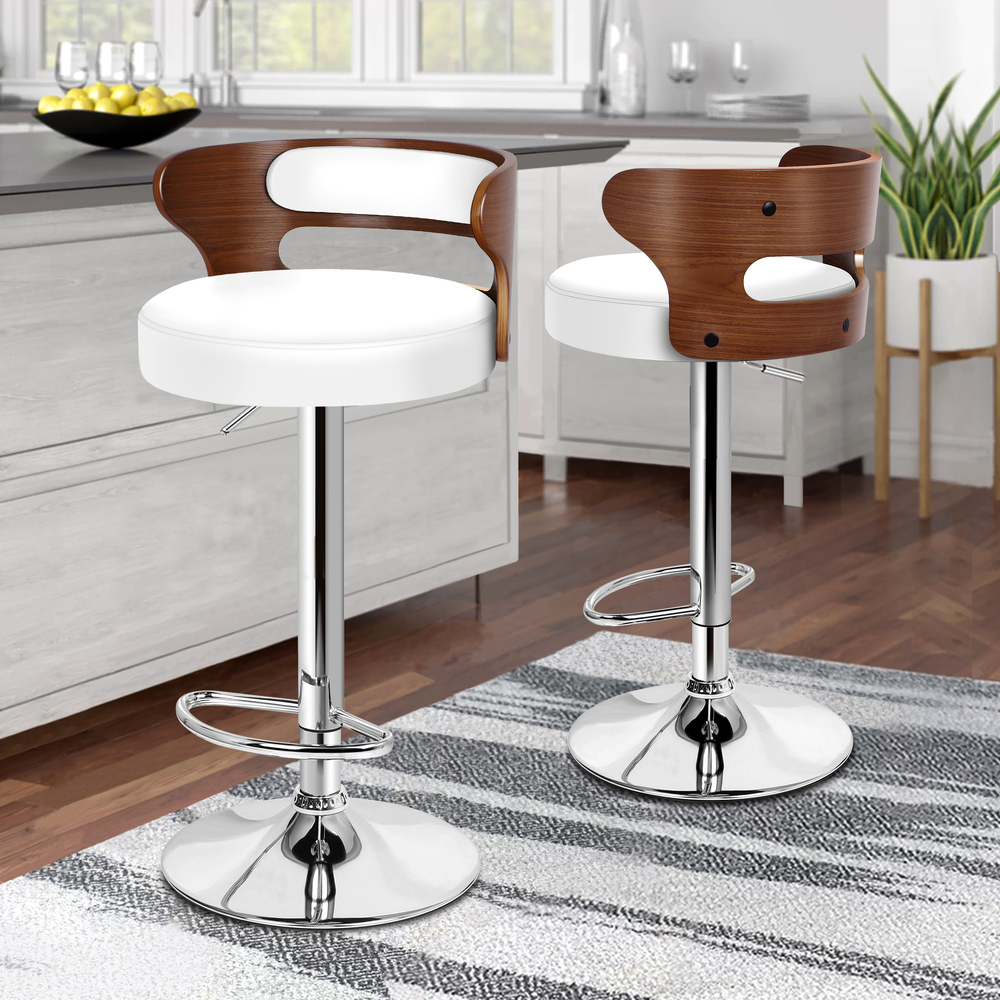 ALFORDSON Bar Stools Kitchen Swivel Gas Lift Wooden Dining Chairs x1/x2/x4 - Picture 637 of 1,152