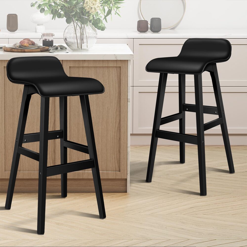 ALFORDSON Kitchen Bar Stools Wooden Swivel Leather Metal Dining Chair x2/x4 - Picture 733 of 1,020