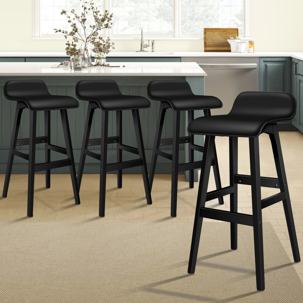ALFORDSON Kitchen Bar Stools Wooden Swivel Leather Metal Dining Chair x2/x4 - Picture 741 of 1,020