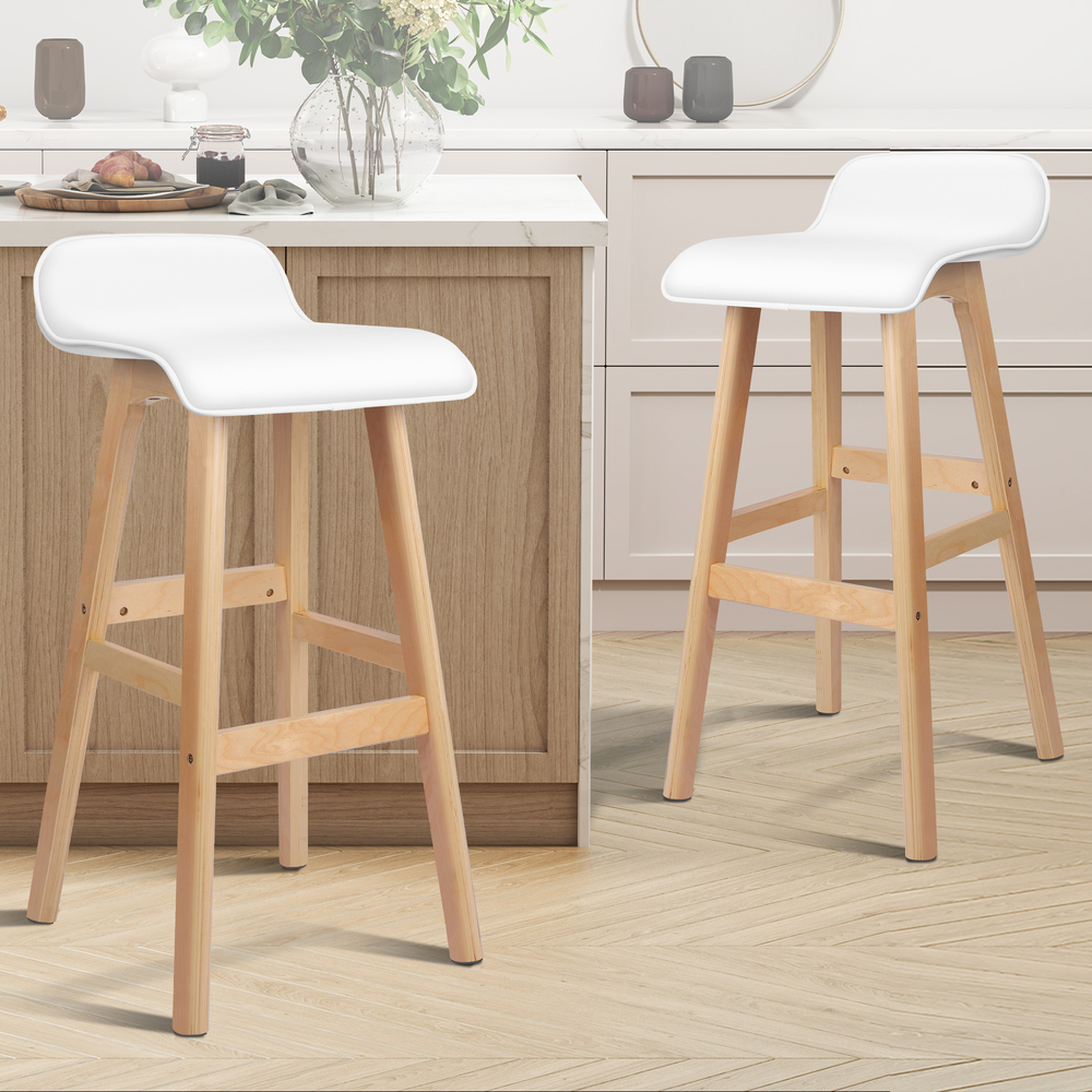 ALFORDSON Kitchen Bar Stools Wooden Swivel Leather Metal Dining Chair x2/x4 - Picture 749 of 1,020