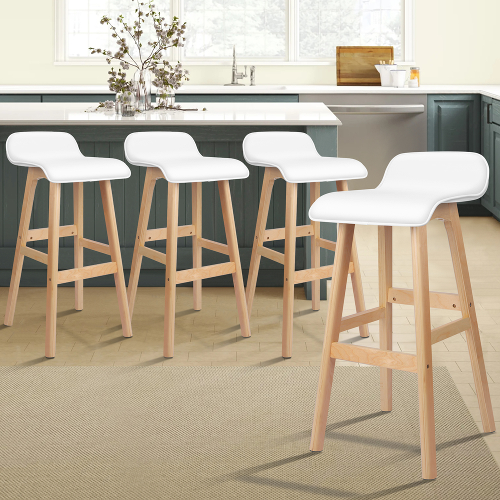 ALFORDSON Kitchen Bar Stools Wooden Swivel Leather Metal Dining Chair x2/x4 - Picture 757 of 1,020