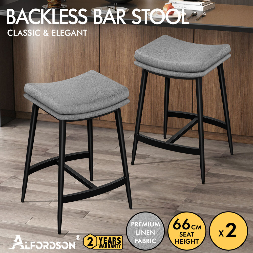 ALFORDSON Bar Stools Kitchen Swivel Gas Lift Wooden Dining Chairs x1/x2/x4 - Picture 1,213 of 1,284
