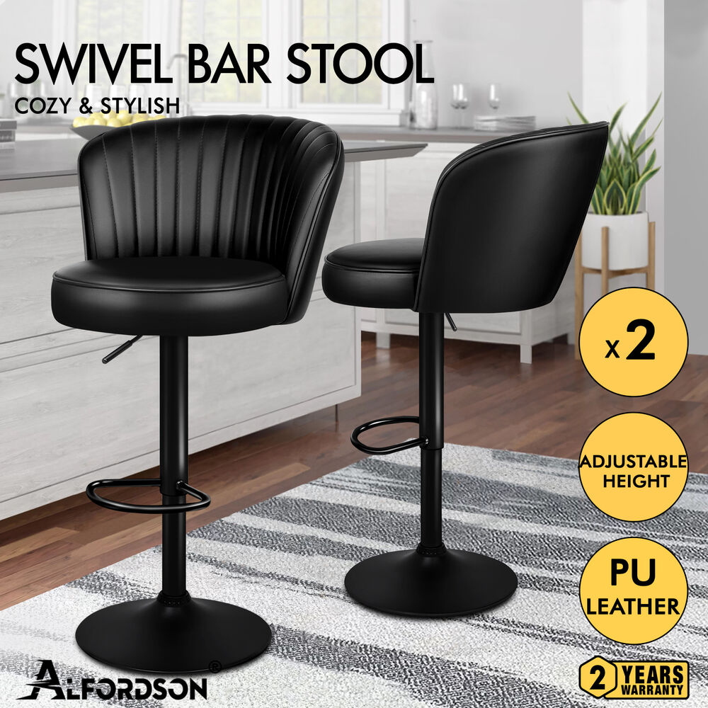 ALFORDSON Bar Stools Kitchen Swivel Dining Chairs Gas Lift Leather/Fabric - Picture 193 of 1,456