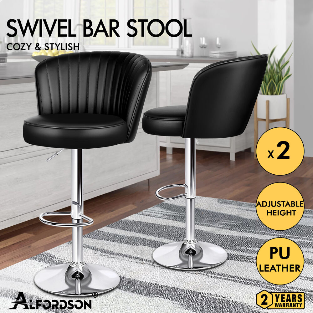 ALFORDSON Bar Stools Kitchen Swivel Dining Chairs Gas Lift Leather/Fabric - Picture 217 of 1,456