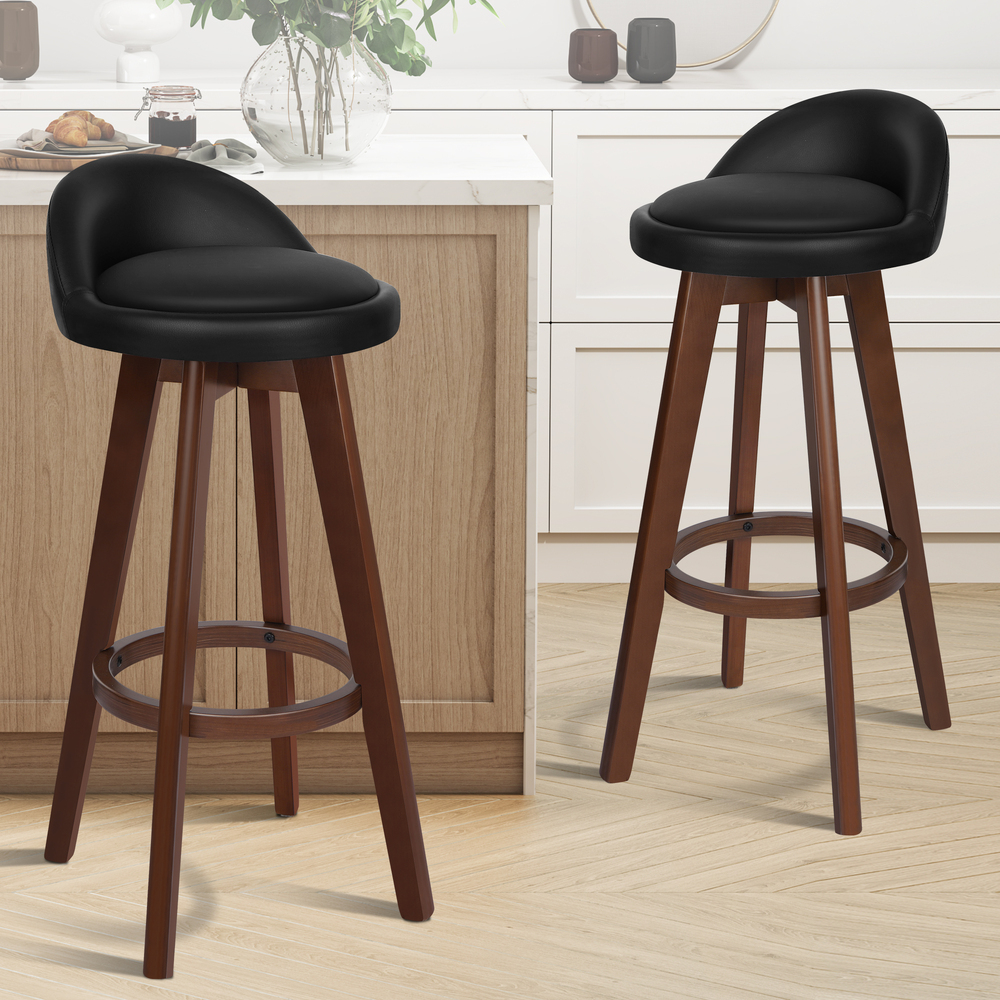 ALFORDSON Kitchen Bar Stools Wooden Swivel Leather Metal Dining Chair x2/x4 - Picture 797 of 1,020