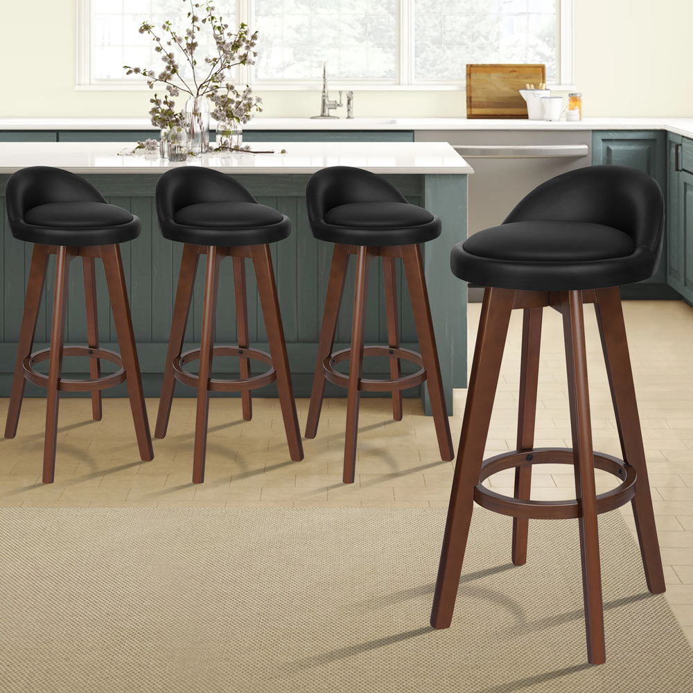ALFORDSON Kitchen Bar Stools Wooden Swivel Leather Metal Dining Chair x2/x4 - Picture 805 of 1,020