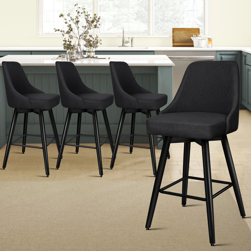 ALFORDSON Metal Bar Stools Megan Kitchen Counter Swivel Dining Chair x2/x4 - Picture 14 of 47