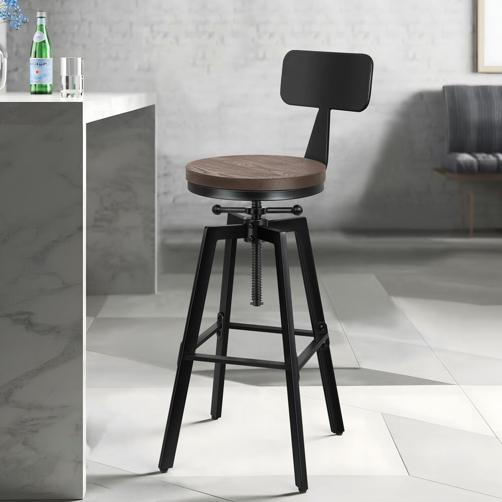 ALFORDSON Bar Stools Kitchen Swivel Gas Lift Wooden Dining Chairs x1/x2/x4 - Picture 397 of 1,152