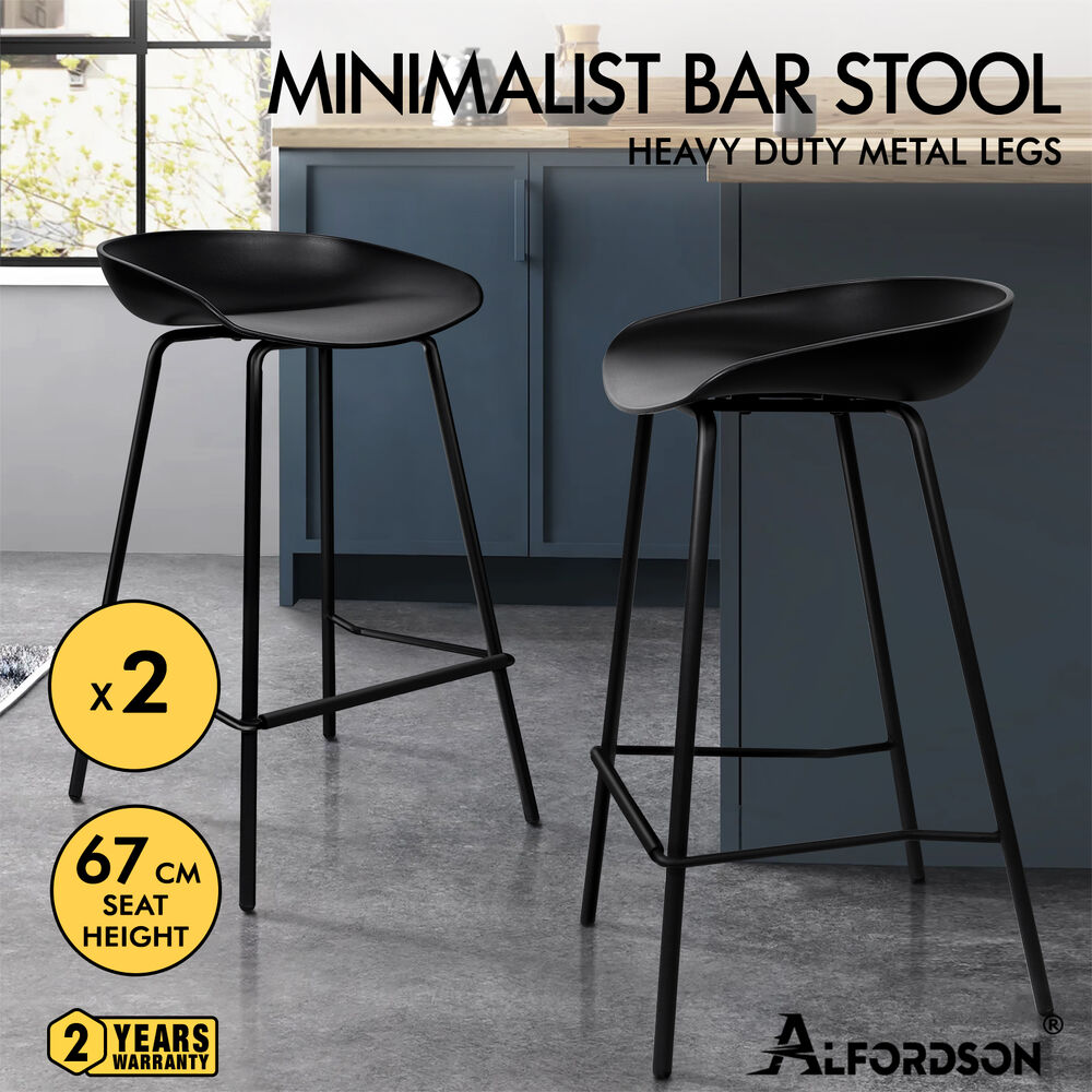 ALFORDSON Kitchen Bar Stools Bar Stool Counter Chairs Metal Finn x2/x4 - Picture 3 of 28