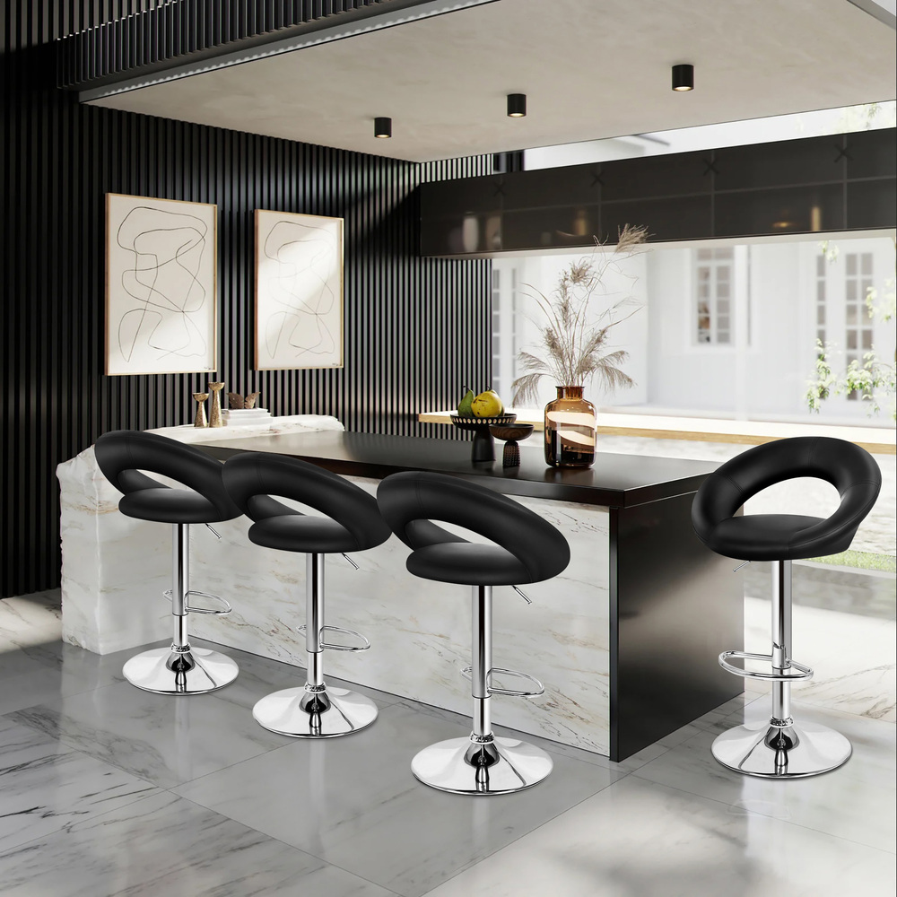 ALFORDSON Bar Stools Kitchen Swivel Dining Chairs Gas Lift Leather/Fabric - Picture 1,227 of 1,456