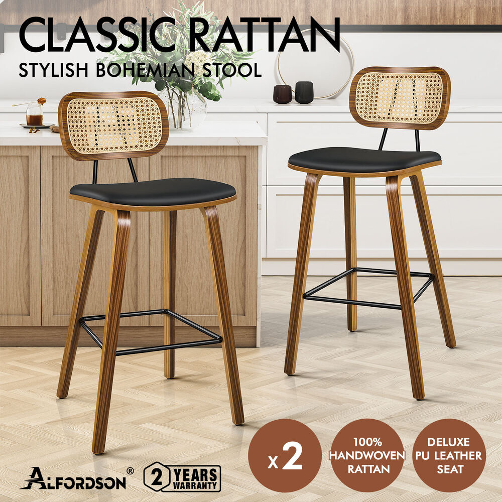 ALFORDSON Kitchen Bar Stools Wooden Swivel Leather Metal Dining Chair x2/x4 - Picture 553 of 1,020