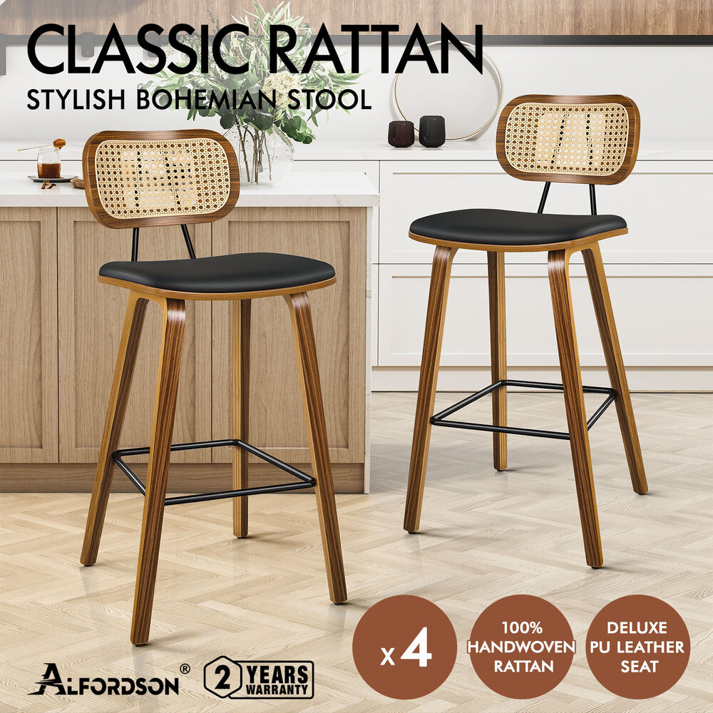 ALFORDSON Kitchen Bar Stools Wooden Swivel Leather Metal Dining Chair x2/x4 - Picture 563 of 1,020