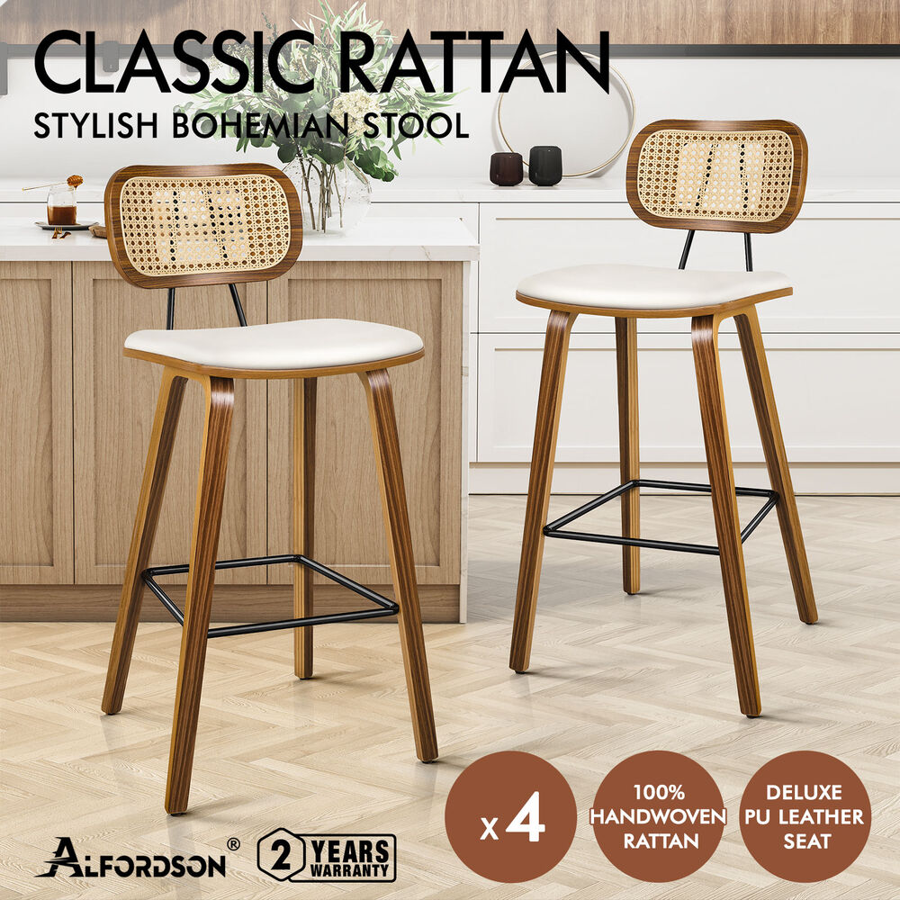 ALFORDSON Kitchen Bar Stools Wooden Swivel Leather Metal Dining Chair x2/x4 - Picture 583 of 1,020