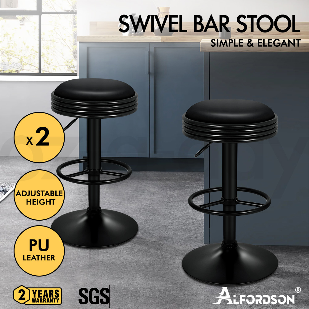 ALFORDSON Bar Stools Kitchen Swivel Dining Chairs Gas Lift Leather/Fabric - Picture 1,137 of 1,456