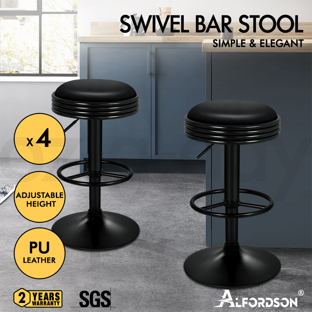 ALFORDSON Bar Stools Kitchen Swivel Dining Chairs Gas Lift Leather/Fabric - Picture 1,147 of 1,456
