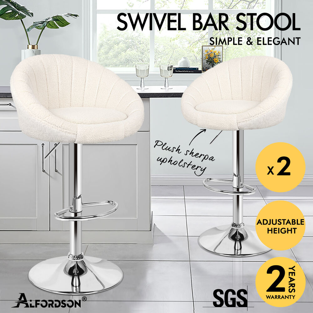 ALFORDSON Bar Stools Kitchen Swivel Dining Chairs Gas Lift Leather/Fabric - Picture 111 of 1,456