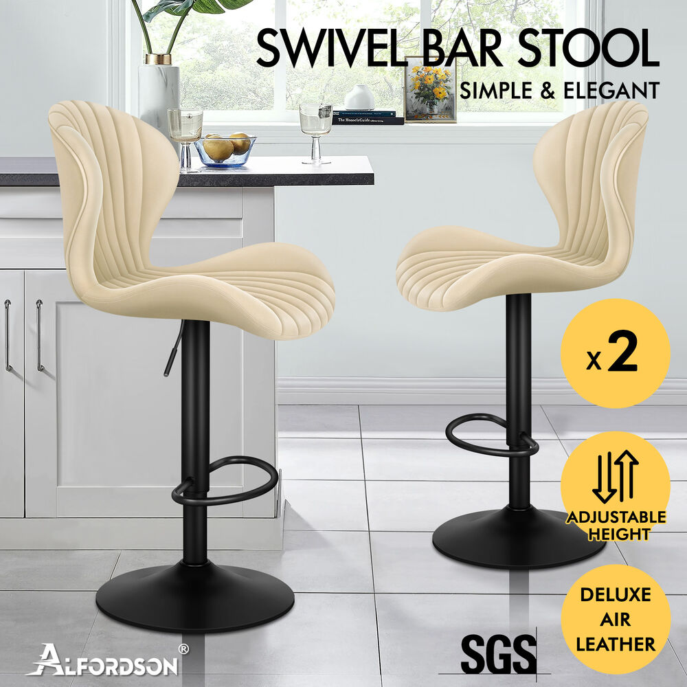 ALFORDSON Bar Stools Stella Kitchen Swivel Dining Chairs Gas Lift x2/x4 - Picture 18 of 61