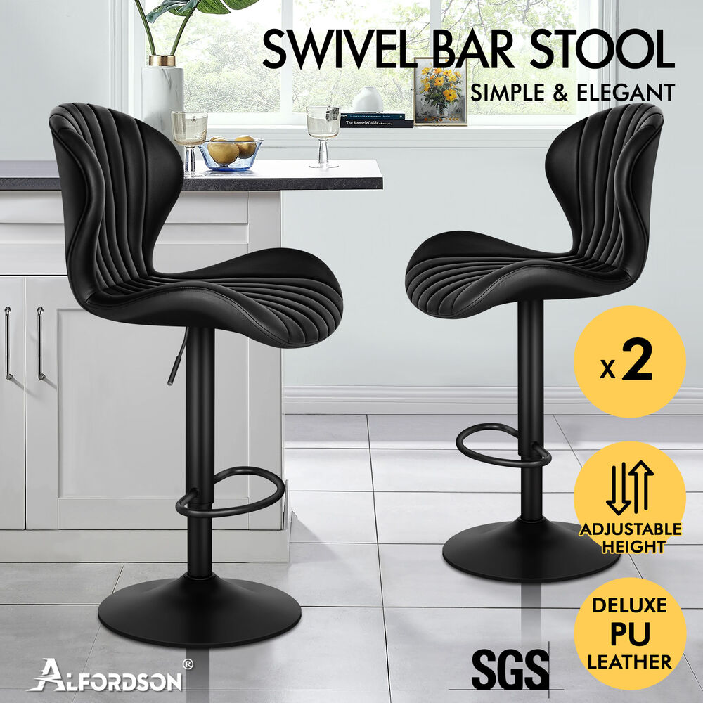 ALFORDSON Bar Stools Stella Kitchen Swivel Dining Chairs Gas Lift x2/x4 - Picture 34 of 61